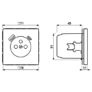 Jung LS range wandcontactdoos frans/belgisch systeem inbouw 16A 250V RA KV Glanzend wit RAL 9016 IP2X LS1520F-15CAWW