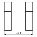 Jung LS range tasterset compleet knx driedelige drukker goud GO2503TSA