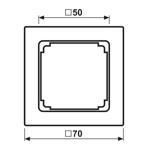 Jung LS range tussenraam ls990 70.4x70.4mm wit RAL 9016 LS961ZWW