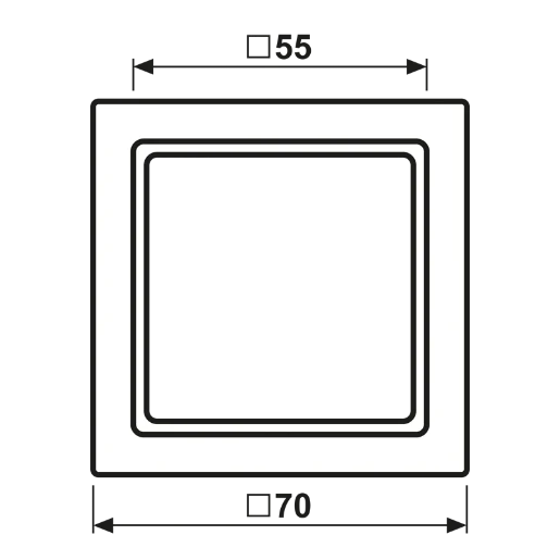Jung LS range tussenraam ls990 zwart 55x55 70.5x7.9x70.5mm zwart RAL 9005 LS961Z5SW