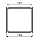 Jung LS range tussenraam ls990 montage cd500 70.5x8.2x70.5mm wit RAL 9016 LS981ZWW