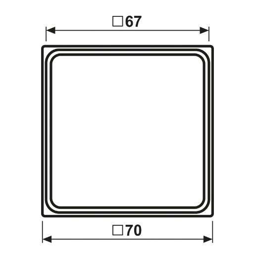 Jung LS range tussenraam ls990 montage cd500 70.5x8.2x70.5mm wit RAL 9016 LS981ZWW