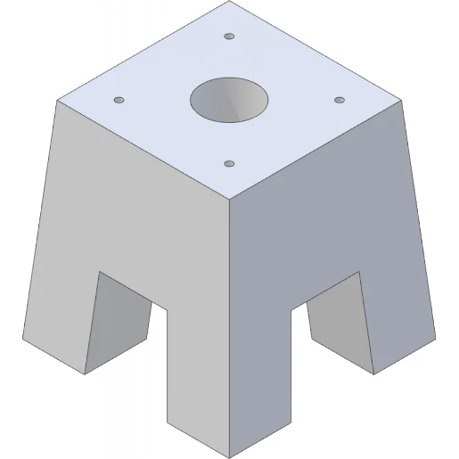 Rexel Betonnen sokkel t.b.v. modulaire paal (incl. instorthulzen M10)