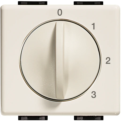 Bticino Magic ventilatorschakelaar 4-p inbouw Schakeling 0 - 1 - 2 - 3 3A 250V BTA5086