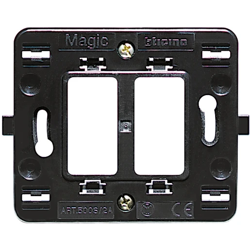 Bticino Magic inbouwraam 2 Horizontaal en verticaal Met schroeven BT500S/2