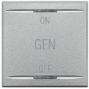 Bticino Axolute bedieningselement tech 2 functies 2 modules aan / uit enkele wip aluminium RAL 9006 BTHC4911/2AF