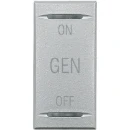 Bticino Axolute bedieningselement tech aan gen uit 1 module aan / uit tweedelige wip aluminium RAL 9006 BTHC4911AF