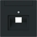 ABB Busch-Jaeger Art linear Centraalplaat voor UAE-datacontactdozen Voor dataansluitkast Bedieningselement 1 connector Met label zwart 2CKA001710A4222