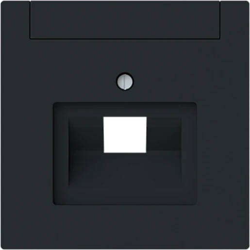 ABB Busch-Jaeger Art linear Centraalplaat voor UAE-datacontactdozen Voor dataansluitkast Bedieningselement 1 connector Met label zwart 2CKA001710A4222