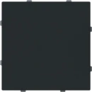 ABB Busch-Jaeger Art linear Centraalplaat met draagring Blindkap Basiselement met centrale afdekplaat Zonder label zwart 2CKA001710A4214