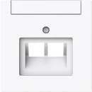 ABB Busch-Jaeger Art linear Centraalplaat voor UAE-datacontactdozen Voor dataansluitkast Bedieningselement 2 connectoren Met label wit 2CKA001710A4227