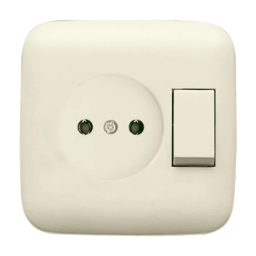 ABB Busch-Jaeger SI combinatie wandcontactdoos wissel inbouw beige IP21 2CKA001611A0128