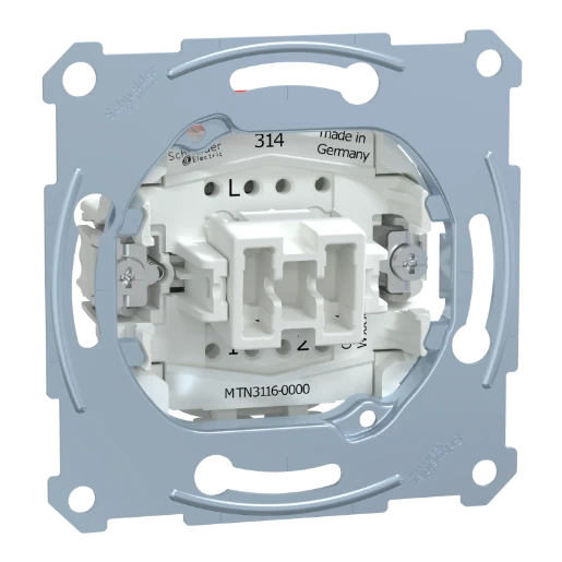 Merten Systeem M Installatieschakelaar Wisselschakelaar inbouw 10AX IP20 MTN3116-0000