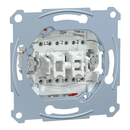 Merten Systeem M Installatieschakelaar basis Wissel-/wisselschakelaar inbouw 10AX IP20 MTN3126-0000