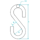 Bizline S-haak 4mm staal Elektrolytisch verzinkt BIZ 710173