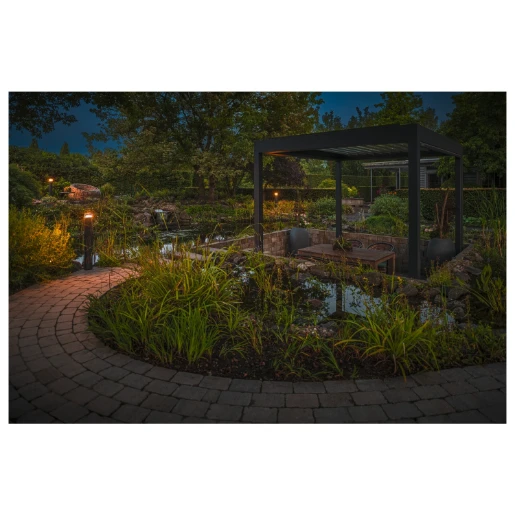 SLV M-Pol Bevestiging bolderarmatuurbuis Aluminium 124x124x834mm Ø124mm Antraciet 1006381