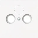 ABB Busch-Jaeger Art linear Centraalplaat voore antennecontactdoos Satelliet Centraalplaat 3 connectoren Zonder label wit 2CKA001724A4433