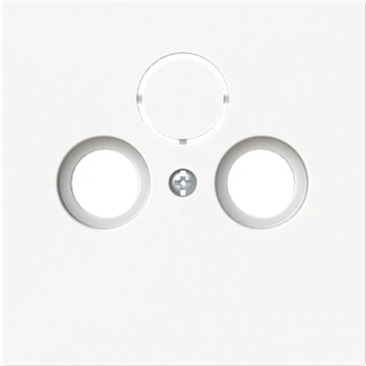 ABB Busch-Jaeger Art linear Centraalplaat voore antennecontactdoos Satelliet Centraalplaat 3 connectoren Zonder label wit 2CKA001724A4433