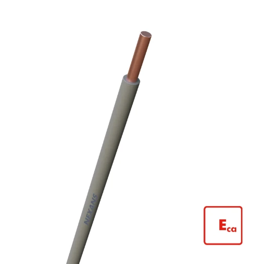 Nexans H07V-U Eca Installatiedraad 2.5mm² grijs 100M 10564793