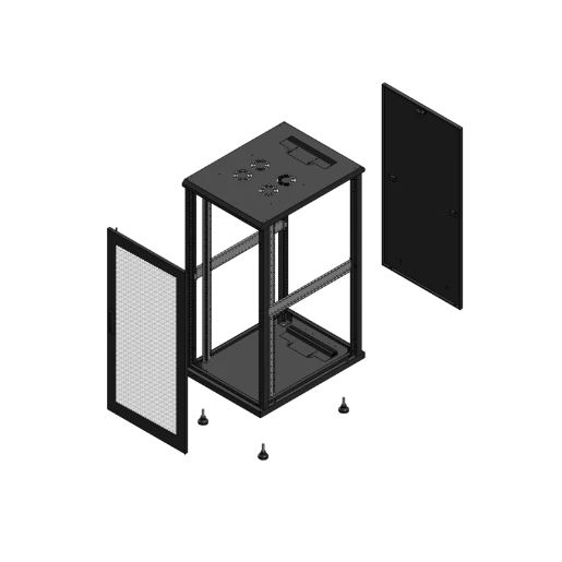 Gigamedia Vloer patchkast AV enkel PER PAR EX 19
