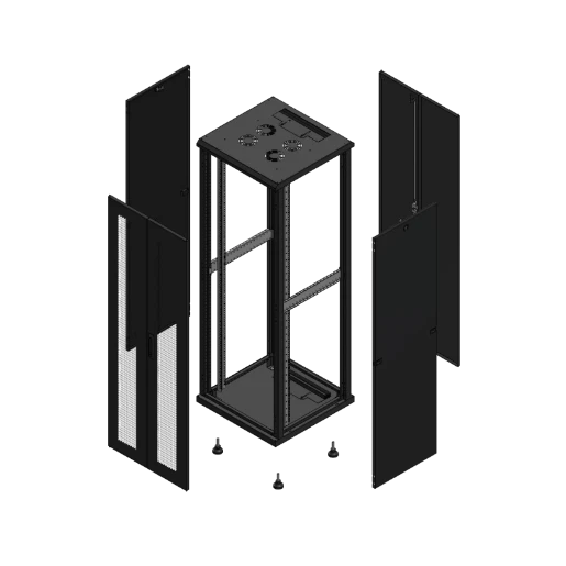Gigamedia Vloer patchkast AV dubbel PER AR dubbel TOL 19