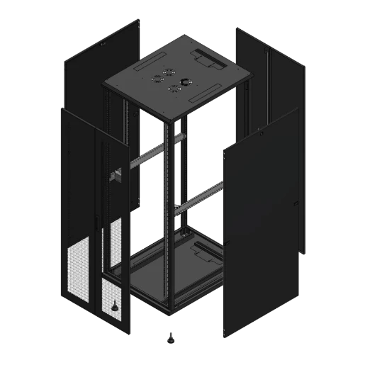 Gigamedia Vloer patchkast AV dubbel PER AR dubbel TOL 19