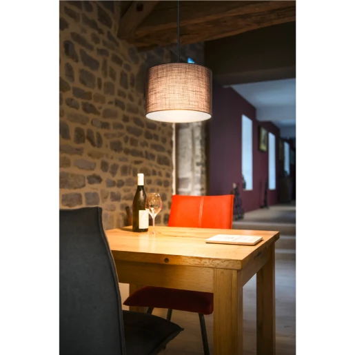 SLV Fenda E27 pendelophanging zonder rozet + open kabeleinde 60W 85x60mm zwart IP20 132660