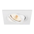 SLV New Tria Afdekking inbouwring vierkant 75 Aluminium 90x90x26mm Wit 1007349