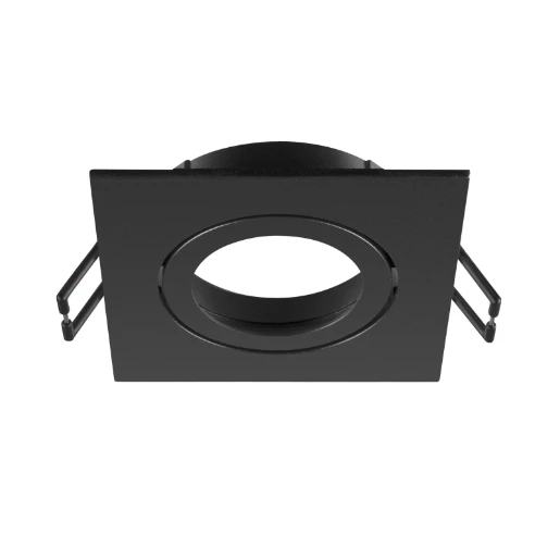 SLV New Tria Afdekking Inbouwring vierkant Aluminium 82x82x26mm Zwart 1007329