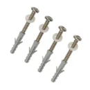 SLV Bevestiging schroevenset + pluggen en veerringen RVS 38x6x6mm Ø6mm 228754