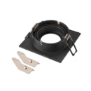 SLV New Tria Afdekking inbouwring vierkant 75 Aluminium 90x90x26mm Zwart 1007340