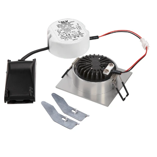 SLV New Tria inbouwspot vierkant 1800 - 3000K aluminium 1001993