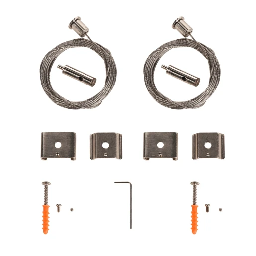 SLV Ophangkabel draadophang voor spanningsrail eutrac s-track en 1-systeem RVS Nikkel 1002845