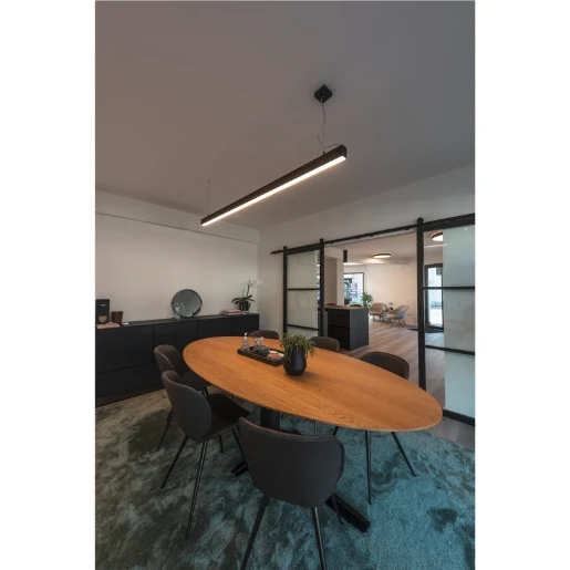 SLV Glenos II pendelarmatuur 3000K 85W 2050x50mm 1-10V zwart IP20 1001406