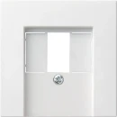 Gira System 55 afdekking usb TAE Centraalplaat Zonder label wit 027603