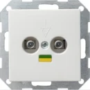 Gira System 55 Potentiaalvereffeningscontactdoos inbouw Glanzend wit 040503