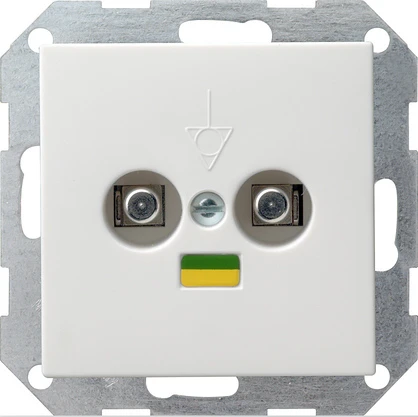 Gira System 55 Potentiaalvereffeningscontactdoos inbouw Glanzend wit 040503