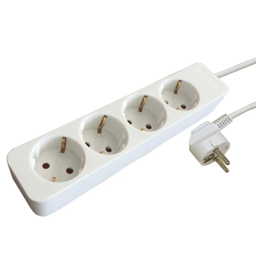 Bizline Tafelcontactdoos 2P+T 4RA 16A IP20 snoer 3m 701021