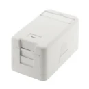 Gigamedia Doos 1 poort voor Keystone RJ45-connector met afdekraam wit