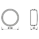 Jung lens lichtsignaaleenheid Lens vlak rood 37.05