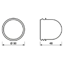 Jung Lens lichtsignaaleenheid lens hoog geel 37GE