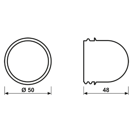 Jung Lens lichtsignaaleenheid lens hoog geel 37GE