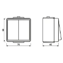 Jung WG 600 Jaloezieschakelaar Wip 1P IP44 609VW