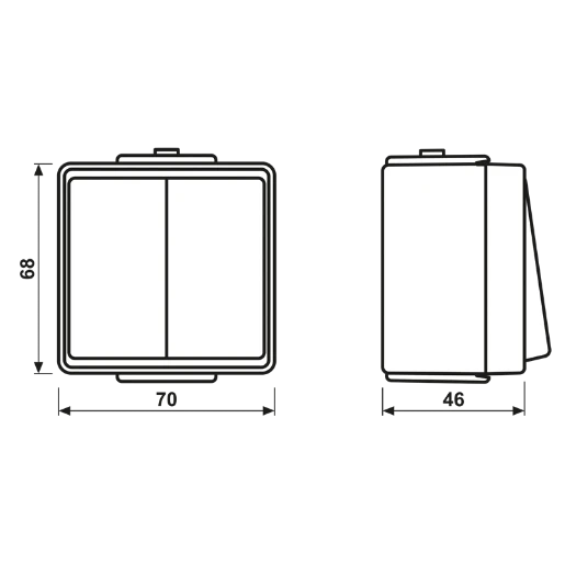 Jung WG 600 Jaloezieschakelaar Wip 1P IP44 609VW