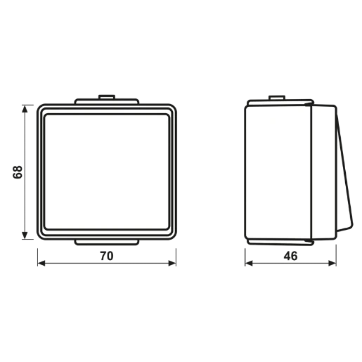 Jung WG 600 wipschakelaar met onderkast Wisselschakelaar opbouw grijs RAL 7035 IP44 606W