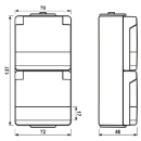 Jung WG 600 wandcontactdoos onderkast opbouw 16A 250V RA Glanzend grijs RAL 7035 IP44 622NAW