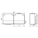 Jung WG 600 wandcontactdoos onderkast opbouw 16A 250V RA Glanzend grijs RAL 7035 IP44 622NAWW