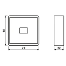 Jung WG 600 Afdekplaat + glas enkele wip geel RAL 1023 661WGLGE