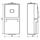 Jung WG 600 combinatie wandcontactdoos opbouw grijs IP44 671W