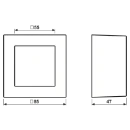 Jung A range opbouwkap a550 1-voudig wit Horizontaal en verticaal A5581BFAWW